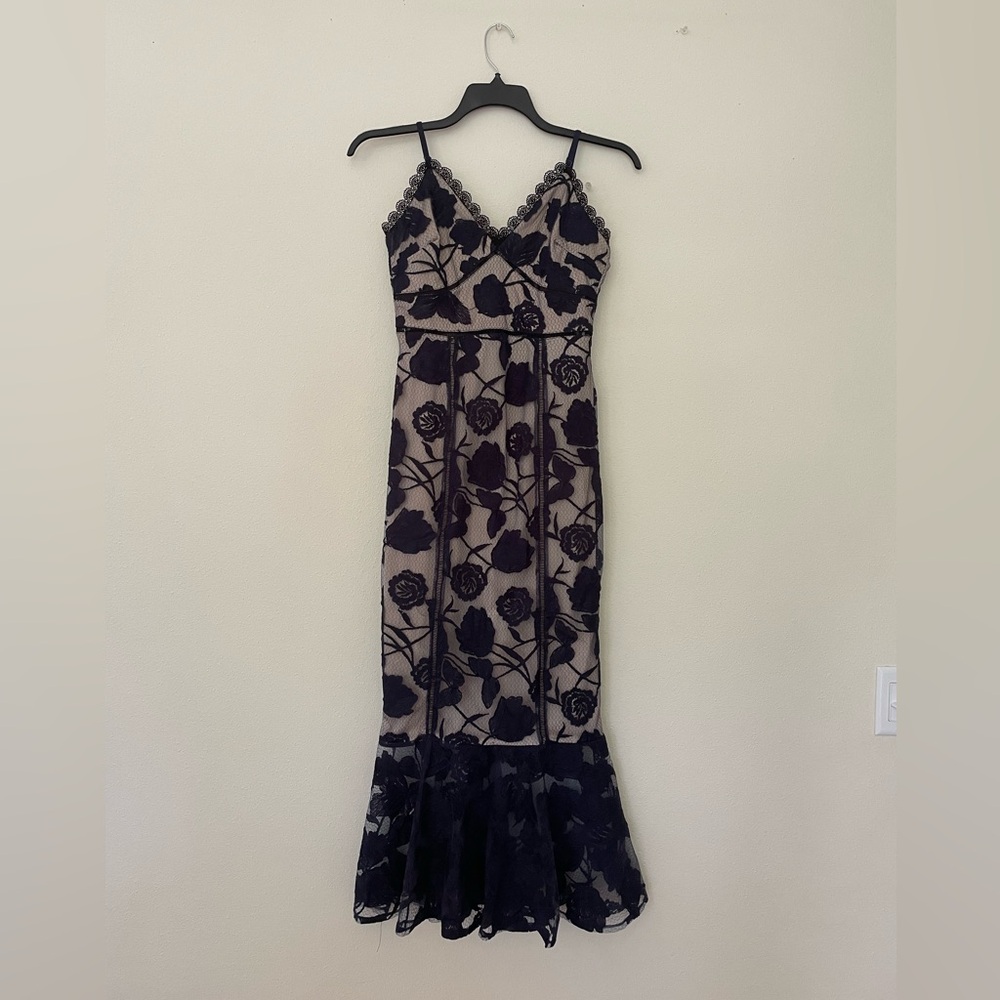 🌷 Lulu's Navy Floral Maxi Dress #31